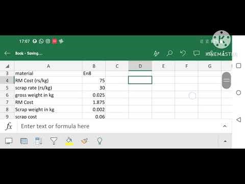 Costing of manufacturing part with excel sheet #costing #manufacturing #production #howto #industry