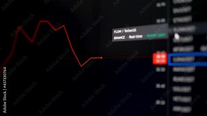 Crypto coin traders are browsing different types of bitcoins on a wireless laptop screen to decide whether to buy or sell.