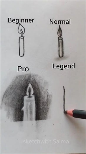 How to draw candle🤔🕯️🕯️😱 #shorts #craft #art #drawing #satisfying
