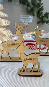 I love these little deer table names so much! We always use them around the table at Christmas and they're such a lovely little touch. There's not long left to order yours - our deadline for Christmas delivery with standard UK postage is this Sunday, 12th December! https://thebespokeworkshop.co.uk/collections/christmas/products/wooden-personalised-deer-table-place-names | The Bespoke Workshop