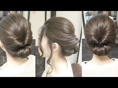 ミディアムヘアーのアップスタイル！【ギブソンタック】くるりんぱ