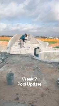 POOL BUILDING PROCESS - week 7 - the grotto is just about done!! 🤗 #ingroundpool