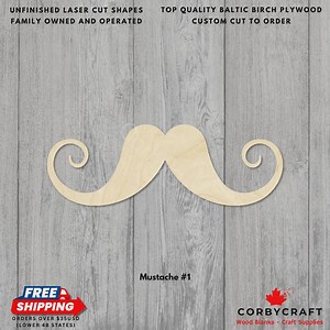 Mustache Laser Cut | Unfinished Baltic Birch Cutouts | Laser Cut Mustache Shapes in Multiple Sizes for Signs and Crafts - Etsy