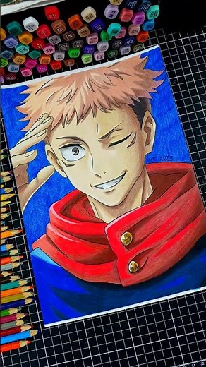 Desenhando Yuji Itadori #jujutsukaisen #yujiitadori #itadori