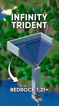 Minecraft Tutorial | Trident Farm 🔱 ( Bedrock 1.21 ) #shorts #minecraft