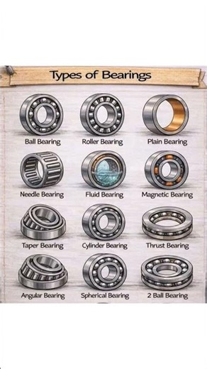 Types of bearing 🤔 #machinist #machine #lathemachine