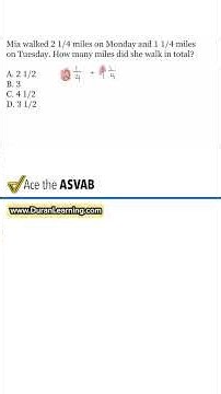 ASVAB Math: Adding Mixed Numbers