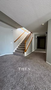 Downstairs Hallway Remodel ✨Before/After ✨ I can’t wait to add more color to these walls over the years 💜 Trim/Door color: Interface Tan by Sherwin Williams . . #homeimprovement #beforeandafter #homeremodeling #housetohome #diymom #homerenovation @sherwinwilliams @hgtvhomebysherwinwilliams | Home with Ember