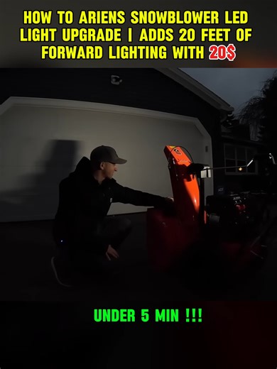 How To Ariens Snowblower LED Light Upgrade | Adds 20 Feet of Forward Lighting With 20$ (1/2) #snow #snowblower#led #light #snowblowers #upgrade #snowblower #blower #winterhacks #tips #snowsblower #viralllllll #tpy