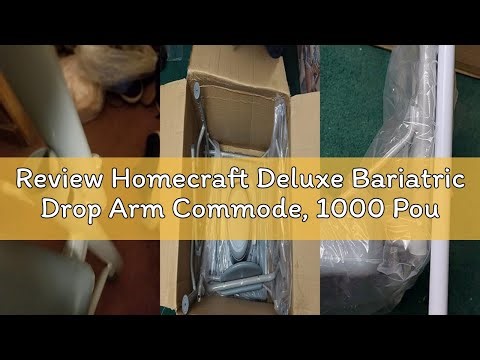 Review Homecraft Deluxe Bariatric Drop Arm Commode, 1000 Pound Weight Capacity, Adjustable Height Be