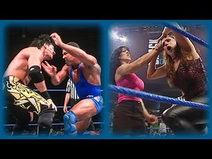 Kurt Angle vs. Eddie Guerrero - Chyna and Stephanie McMahon at ringside: SmackDown!, Aug. 31, 2000