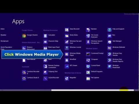 Windows 8 - Two ways to open windows media player