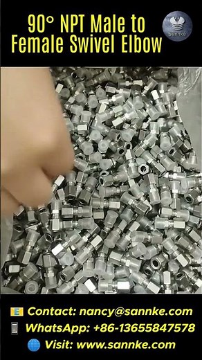 90° NPT Male to Female Swivel Elbow#machine #machining #cnc #hydraulicfittings #fitting #automobile