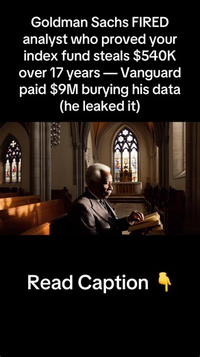 1. Marcus Webb analyzed 17 years of client returns at Goldman Sachs managing $800M portfolios. His report destroyed the industry: index funds underperform basic stock picking by 4.7% annually through hidden rebalancing theft and fee structures. Terminated in 8 days. Vanguard spent $9M sealing evidence. 2. The theft mechanism in leaked files: index funds rebalance quarterly, forcing automatic buy-high-sell-low. You lose 4.7% yearly to mechanical stupidity while paying