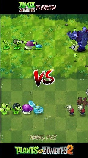 PVZ FUSION VS PVZ 2 - 4 Plants Team Vs Zombie Team - p55- What Team is the best ? #plantsvszombies