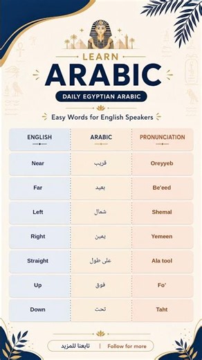 Learn 7 common Egyptian Arabic words #Shorts