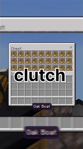 Tried Boat Clutch… FAILED 💀 Minecraft Shorts
