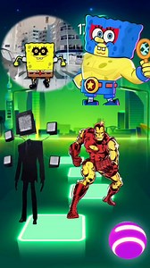 Slendybob vs Spongbob SquarePants vs Skibidi Tv Women vs Iron man Tiles Hop Edm Rush #tileshop #tileshopedmrush #ironman #spongebob #viralreelsシ #facebookviral | Hip Hop Gamer