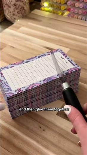 How to make notepads in bulk and sell them in your online stationery store #diystationery #notepad