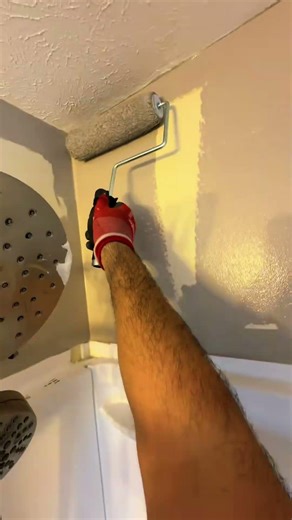 Satisfying Bathroom Wall Painting Transformation 🎨🛁