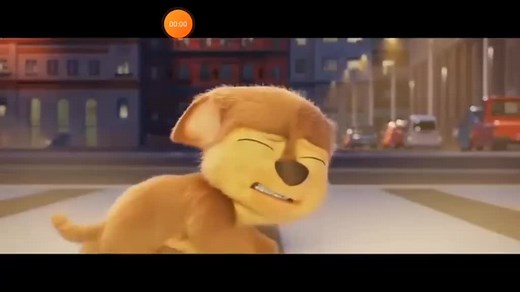 Animated Dog's Heartfelt Journey Through the City