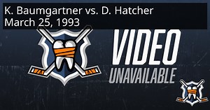Ken Baumgartner vs. Derian Hatcher, March 25, 1993 - Toronto Maple Leafs vs. Minnesota North Stars | HockeyFights