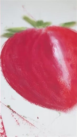 from garden to pastel! #strawberry #garden #photography #art #pastel #oilpastel