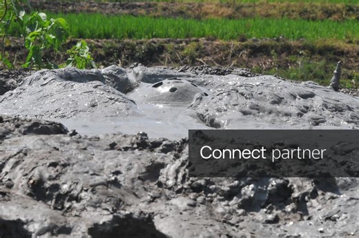 Bledug Kramesan mud eruption in Central Java