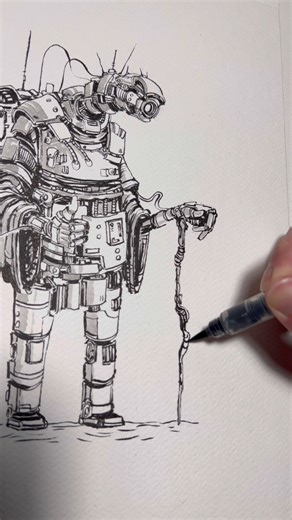 35K views · 1.3K reactions | Old drawing of cane bot. Bot using a cane! | Warpsol | Facebook