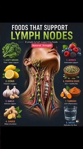 8 Foods That Clean & Support Your Lymph Nodes Naturally | Boost Immunity Fast! 🌿✨