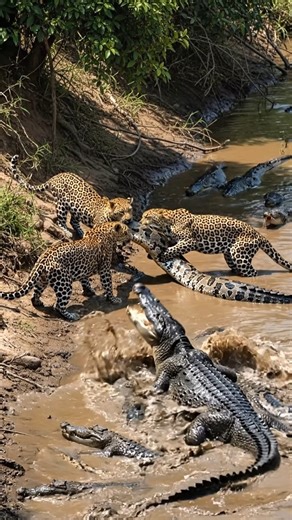 Leopards bite on Python beside river | Chhoy KimHouy