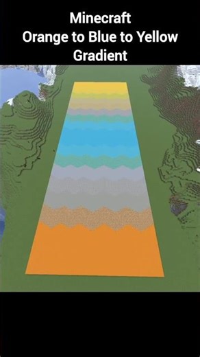 Minecraft Orange to Blue to Yellow Gradient