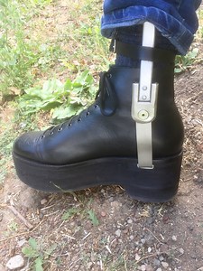 KAFO leg braces and built up-boot in GG Park-5