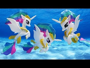 Princess Celestia Transformation from Queen Novo Seapony My Little Pony Custom