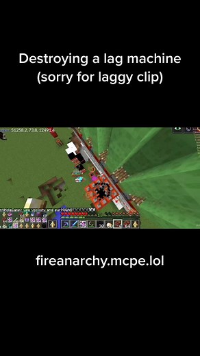 Destroying a Lag Machine in Minecraft
