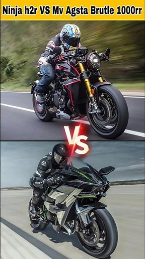 🔥 Ninja H2R vs MV Agusta Brutale 1000RR — Ultimate Hyperbike Drag Race 💨🏁 #bike #h2r #short