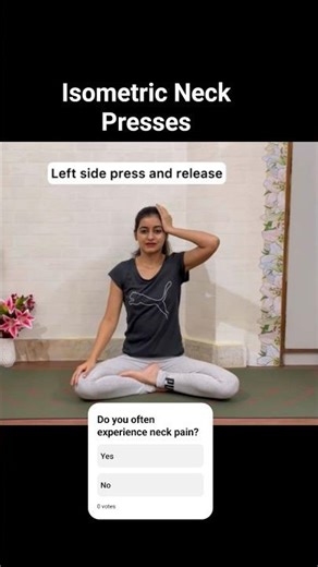 Neck Pain Relief: Isometric Side Press | Do this for a STRONGER Neck! 💪 #neckpain #cervicalpain