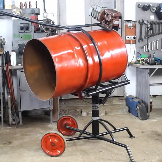 DIY Concrete Mixer from a Barrel | DIY & Crafts USA