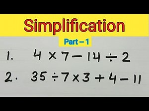 Simplification of numeric expression | How to simplify a numeric expression | DMAS Rule