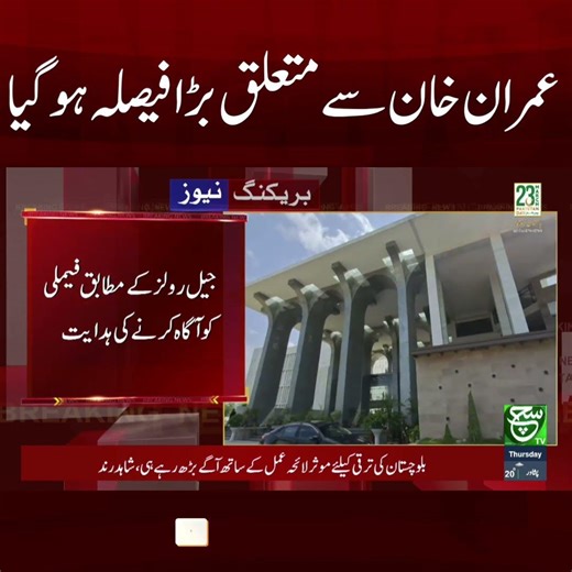 Islamabad High Court Orders Medical Board Formation for Imran Khan | Such News