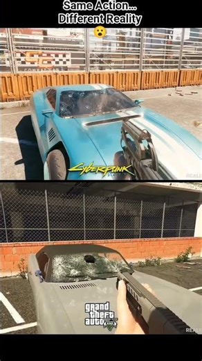 GTA V vs Cyberpunk 😳 Which One Feels REAL? #gta5 #cyberpunk2077 #gta #gtacomparison #gtaend #shorts