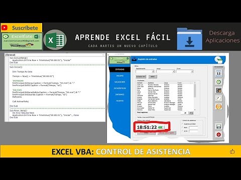 Control de asistencia: RELOJ - Excel VBA (2)