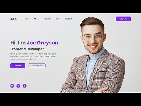How To Create A Personal Portfolio Website Using HTML and CSS Only | Step By Step Website Tutorial