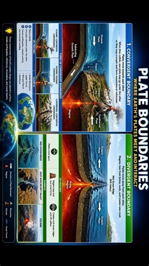 Convergent Boundary vs Divergent Boundary | Plate Tectonics | Class 9 Geography
