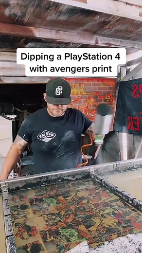 Dipping PlayStation 4 with Avengers Print