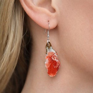 Earrings Wood Resin – Organic Nature Jewelry, Birch Plywood, Epoxy Resin - Etsy Canada