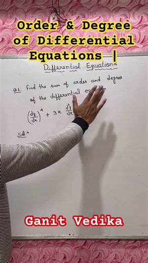 Order & Degree of Differential Equations | Formation Tricks | TGT PGT Class 12 Maths#calculus #viral