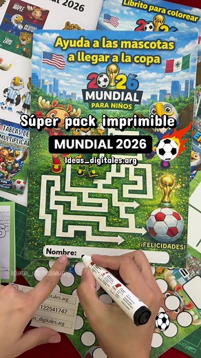 Pack imprimible del Mundial 2026: Diversión educativa