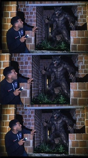 He saw this werewolf inside the house. #werewolf #horror