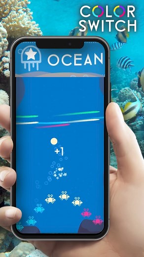 Adventure under the sea with Color Switch's Ocean Mode! 🐠 Avoid aquatic creatures and obstacles to make your way to victory! ⁠ ⁠ Download and play Color Switch for free today! ⁠ ⁠ #ColorSwitch #ColorSwitchLife #AppStore #AppStoreGames #GooglePlay #PlayStoreGaming #MobileGaming | Color Switch